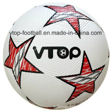 White Color Rubber Soccer with Star Logo for Promotion Gifts